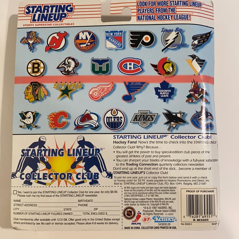 Kenner Starting Line Up Rangers Mark Messier 1997 - Picture 2 of 6